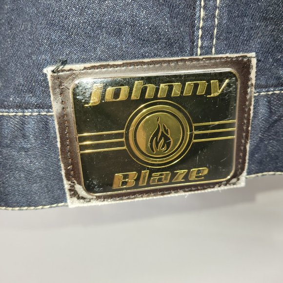 Johnny Blaze Vintage Jean Jacket Button Denim Men XL - Picture 4 of 4